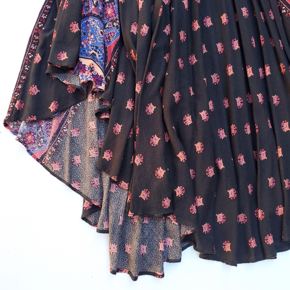 Free People Boho Flowy Midi Button Front Dress - image 4